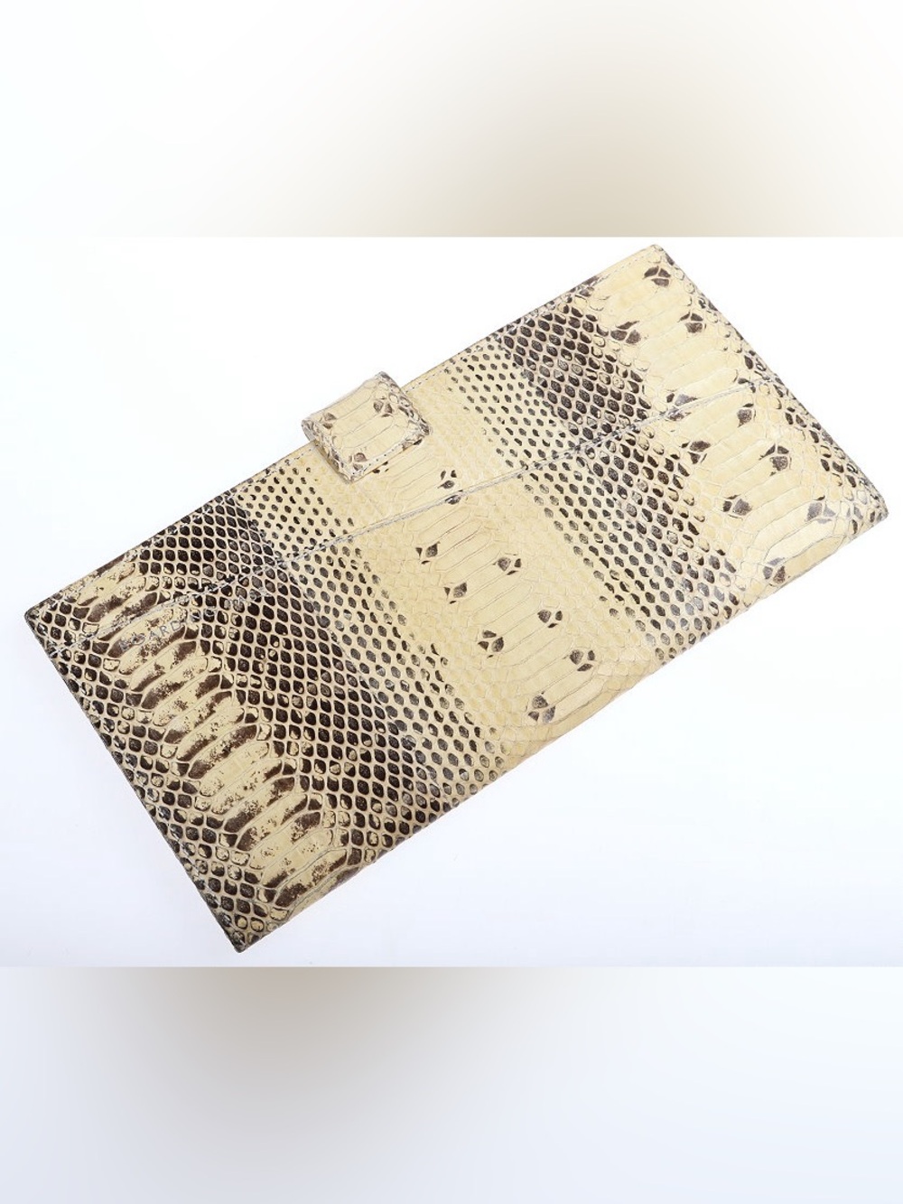 Dolce & Gabbana Beige Snake-Embossed Clutch with D&G Logo - Picture 2 of 8